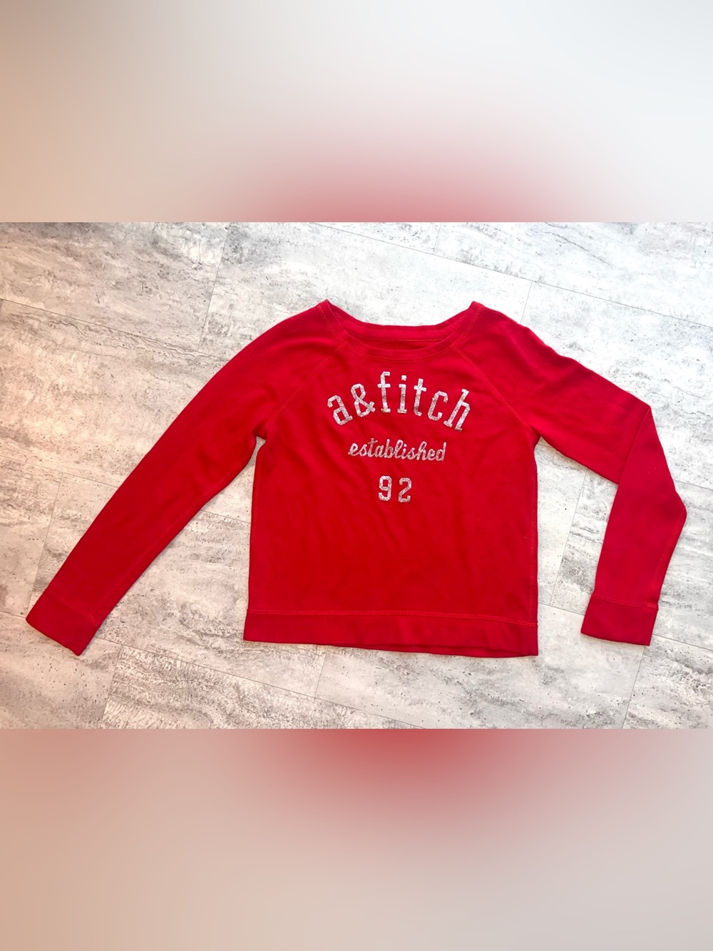 Abercrombie & Fitch Red Kids Sweatshirt with 'a&fitch Logo